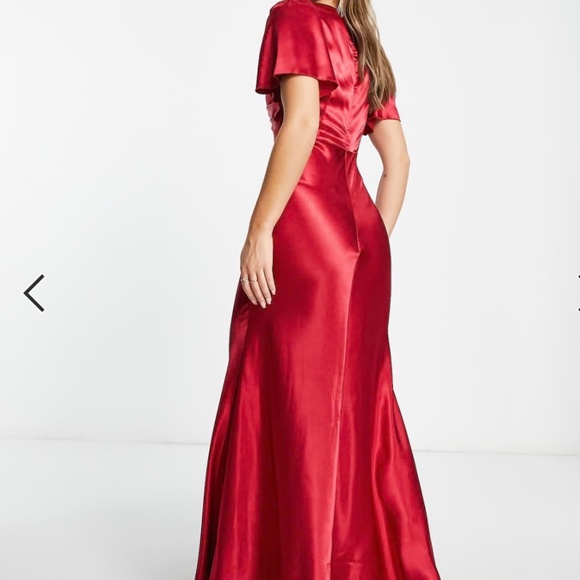 ASOS Little Mistress tea dress in Autumn Red Size 8 - Picture 2 of 8